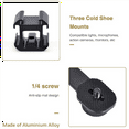 thumbnail image 6 of 2X Triple Cold Shoe Mount Universal Extension Bracket Holder Adapter for LED Video Light DSLR Phone Gimbal Stabilizer, 6 of 8