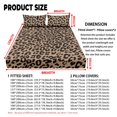 thumbnail image 7 of Qpednta Leopard Print Fitted Sheet Set, Comfortable Breathable 3 Piece Sheet Set with 1 Fitted Sheet and 2 Pillowcases, Deep Pocket All‑Season Bedding Set for Student Dorm Bedroom, 7 of 7