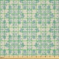 thumbnail image 2 of Ambesonne Damask Fabric by the Yard Microfiber, Royal Victorian Floral, 3 Yards, Beige and Blue Grey, 2 of 2