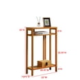thumbnail image 3 of Kings Brand Furniture Bisbee Wood Console Table with 2 Open Storage Shelves (Honey Ginger), 3 of 6