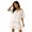 White, variant on Women's Eyelet Embroidered Tassel Tie Neck Dress with Ruffled Hem Cotton % Fabric for Everyday Casual Summer Wear