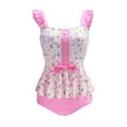 thumbnail image 5 of Littleforbig Modest Kawaii One Piece Swimwear Bathing Suit Swimsuit - Vintage Rose 3XL, 5 of 7