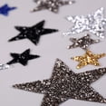 thumbnail image 2 of Pegatinas de tela con patrón de estrella de cinco puntas para perforaciones en caliente y dibujo en caliente, para zapatos, sombreros, equipaje, accesorios de ropa, parche de malla adhesiva, 2 of 5
