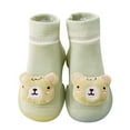 thumbnail image 2 of Kureaily Toddler Kids Baby Boys Girls Shoes First Walkers Cute Cartoon Antislip Socks Shoes Prewalker Sneaker/ Size 26,2-3 Years(Green), 2 of 5