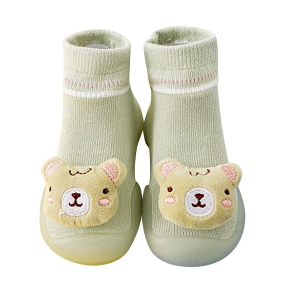 MIASHUI Chaussures-Chaussettes pour Bébé Chaussures de Marche pour Tout-Petit Pantoufles pour Nourrisson Garçons et Filles Espadrilles Antidérapantes, Vert, 2-3 Ans