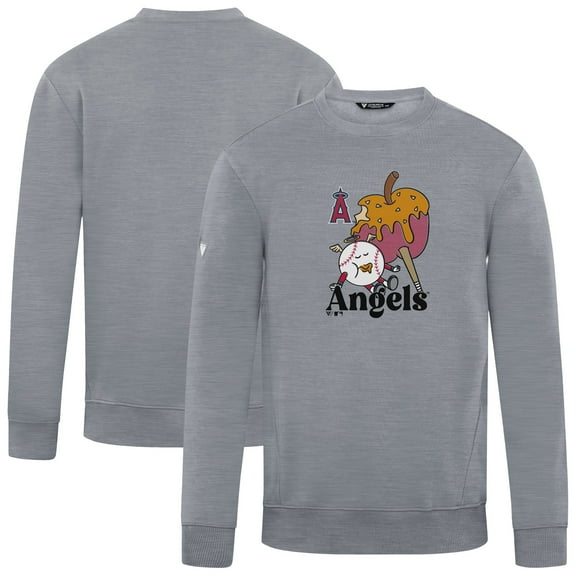 Men's-Levelwear  Gray Los Angeles Angels Zane Ballpark Food Pullover Sweatshirt