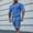 Light Blue, variant on Men's 2 Piece Outfits Button Down Knit Cardigan Shirt Top and Shorts Sweater Set White
