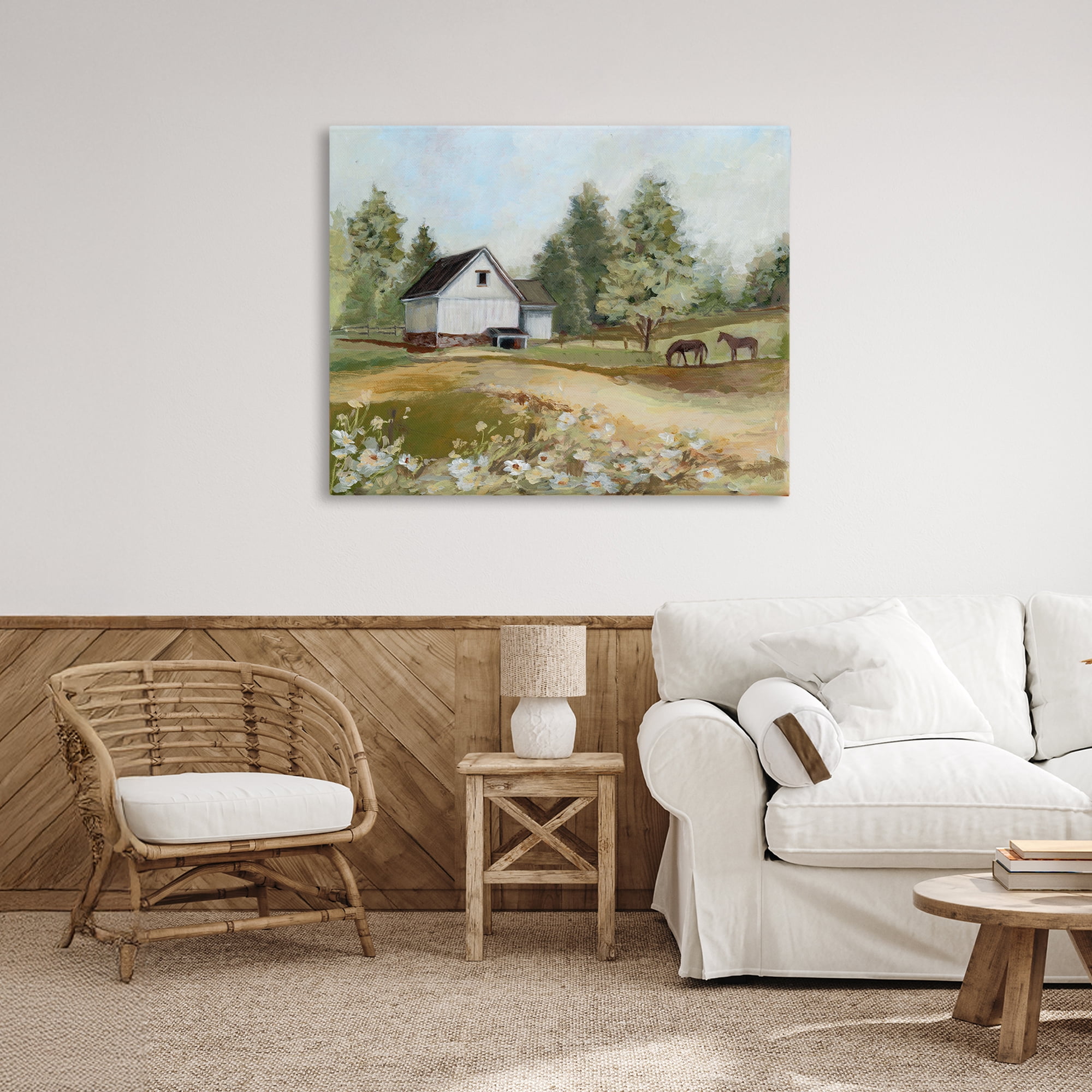 Stupell Industries Barn Field Landscape Canvas Wall Art, design by Susan Winget