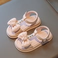 thumbnail image 4 of Gunia Baby Toddler Girl Sandals Kids Summer Bow Design Princess Flat Little Child Big Kids 10.5-11 Years, 4 of 8