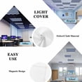 thumbnail image 5 of Navy Blue Moire Fluorescent Light Covers, Water Ripple Stripe Farmhouse Magnetic Light Covers for Ceiling Lights, Fluorescent Ceiling Shade Filters for Classroom Bedroom Office 4x2Ft x 3PCS, 5 of 8