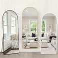 thumbnail image 2 of BEAUTYPEAK 65"x25" Arched Full Length Mirror Wall Mounted Mirror with Free Standing Bracket, Silver, 2 of 8