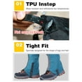 thumbnail image 4 of Polainas de las Patas impermensables un Las Polainas de Bota de Nieve Anti-Tear Ajustables para Senderismo de Nieve Al Aire Libre Esquí de Senderismo, 4 of 6
