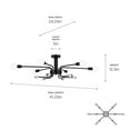 thumbnail image 3 of 52602BK Kichler Lighting Ocala - 6 Light Flush Mount-12.5 Inches Tall and 24.25 Inches Wide-Black Finish, 3 of 9