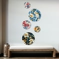thumbnail image 2 of Designart "Opulent Metallic Blooms III" Floral Round Wall Art Set Of 5 - Gold Cottage For Bedroom Wall Art Set, 2 of 6