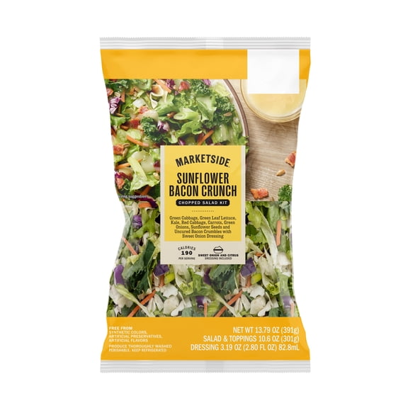 Marketside Sunflower Bacon Crunch Chopped Salad Kit, 13.79 oz Bag (Fresh)