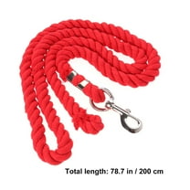 Worgeous Cotton 2 Metre Lead Rope With Trigger Clip Snap Hook (Red)