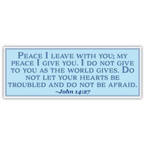John 14:27 | Peace I leave with you | Car Sticker 3x8 inches
