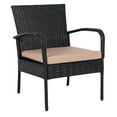 thumbnail image 6 of Safavieh Moore Outdoor Patio 3 Piece Chat Set - Black/Beige, 6 of 8