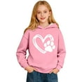 thumbnail image 5 of Girls Puppy Heart Print Hoodie Sweatshirt Casual Pullover Long Sleeve Crewneck Cute Jacket Top for Kids, 5 of 5