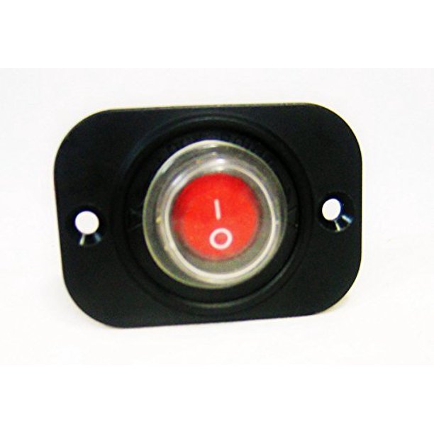 Covered Waterproof Splash Proof Lighted Rocker Toggle Switch Spst Marine Truck Rv Lighted Boat Red Swr1a