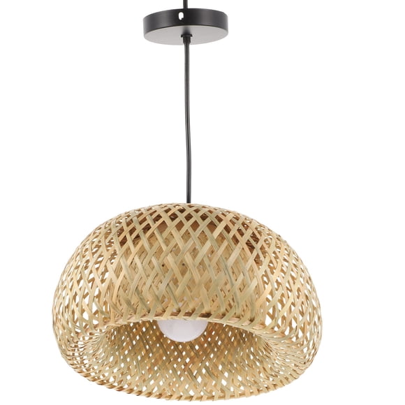 Phenofice 1 Pc Handmade Bamboo Lantern for Restaurant Lighting with Southeast Asian Style