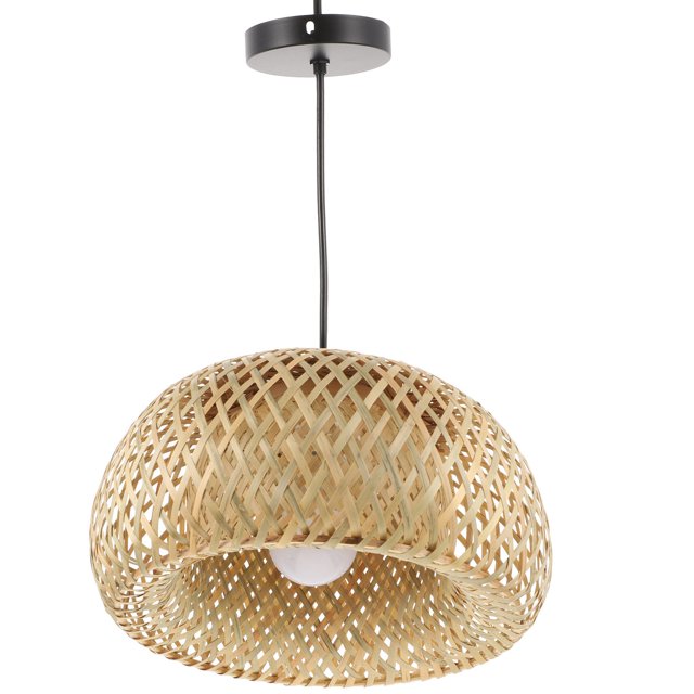 Phenofice 1 Pc Handmade Bamboo Lantern for Restaurant Lighting with Southeast Asian Style