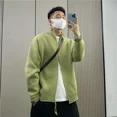 thumbnail image 2 of Cárdigan de punto para hombre, abrigos casuales, estilo coreano, suéter de manga larga para hombre, corte holgado, jerséis estéticos de diseñador, prendas de punto, 2 of 4