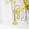 thumbnail image 5 of Juguete de trompeta para niños, juguete de juego de modelo de trompeta, regalos musicales, mini instrumentos de saxofón musicales dorados Feliz Sencillez, 5 of 5