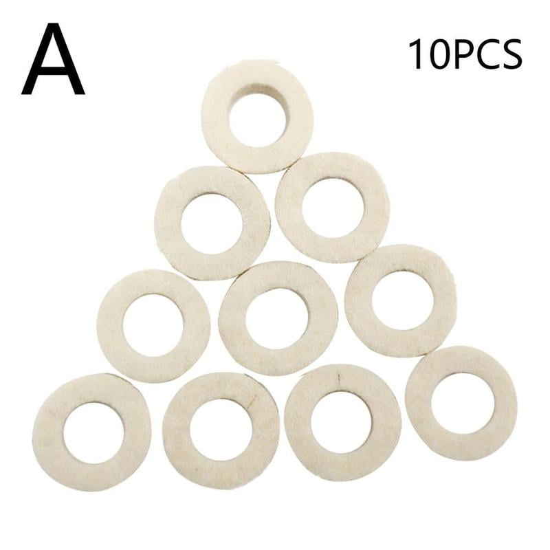 10 Pieces Universal Trumpet Trombone Valve Felt Washer Pads R1Q0