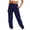 Navy, variant on Viikei Womens Fall Fashion 2025 Women Casual Trousers High Waist Drawstring With Multi-Pockets Long Pants