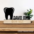 thumbnail image 5 of Craftnamesign Custom Dentist Wooden Desk Name Plate, Dentist Metal Nameplate for desk, New Job Gift, 5 of 5