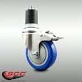thumbnail image 2 of 4 Inch 316SS Blue Poly Swivel 1-3/4 Inch Expanding Stem Caster Lock Brake SCC, 2 of 2