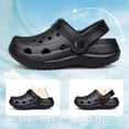 thumbnail image 4 of AMANSSE Garden Clogs for Boys Girls Slip on Beach Sandals Kids Unisex Child Beach Water Shoes All Black Little Kid Size 1, 4 of 6