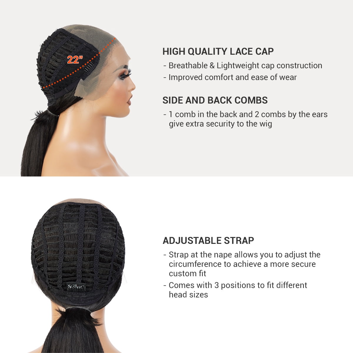 GLAM21USA HD LACE Front Wig 13X6 Deep Transparent Lace Frontal Wigs 28 Inch Human Hair Blend Pre Plucked Swiss Lace Long Heat Friendly Synthetic Wig - Tastee (2-DARKBROWN)