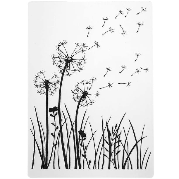 DIY Bump Embossing Dies Plastic Flying Dandelion Template Stencil ...