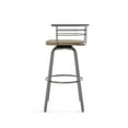 thumbnail image 3 of Amisco Brisk 25" Distressed Wood Swivel Counter Stool in Beige/Glossy Gray, 3 of 9