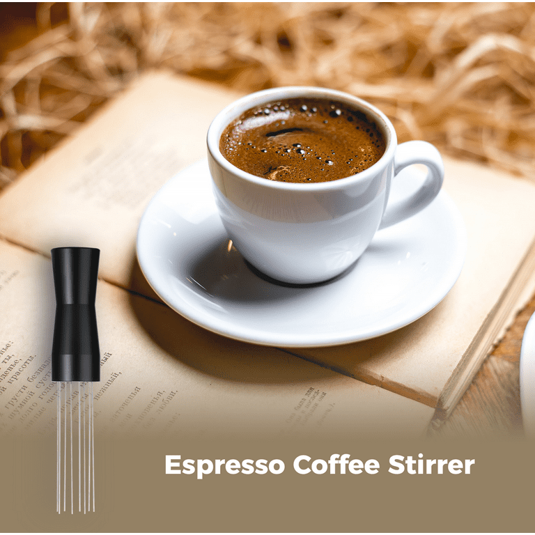 Espresso Stirrer Coffee Stirring Tool, 6 0.4mm Stainless Steel Needles WDT Coffee Distributor Professional Barista Hand Distribution Tool, Espresso
