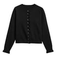 thumbnail image 4 of Vmvidoty 2026 Womens Cropped Cardigan Sweaters Trendy Lightweight Shrugs Button Up Long Sleeve Knit Tops Black M, 4 of 7