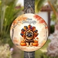 thumbnail image 4 of Happy Thanksgiving Brussels Griffon Turkey Costume Pumpkins Autumn Leaves Round Wood Sign Griff Dog Lover Hanging Wall Home Decor - 130144, 4 of 5