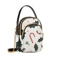 thumbnail image 7 of FORMRS Crossbody Bag for Women Quilted Travel Shoulder Cell Phone Purse with Chain Strap Handbag, White Christmas Holly, 7 of 7