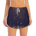 thumbnail image 2 of Goofa Gold Black Glitter Printed Women 2 in 1 Running Shorts,Quick Dry Athletic Workout Shorts,High Waisted Athletic Shorts with Liner Pockets-X-Large, 2 of 9