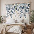 thumbnail image 3 of Navy Blue Eucalyptus Tapestry for Bedroom Wall Hanging Tapestry, Farmhouse Weeping Leaves Linen Ceiling Backdrop Tapestries Poster Blanket Wall Decor for Teens Room Living Room Dorm 39" x 59", 3 of 8
