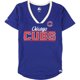 thumbnail image 1 of STARTER Camiseta gráfica con logotipo de los Chicago Cubs para mujer, azul, mediana, 1 of 2