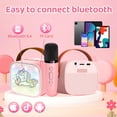 thumbnail image 4 of Máquina de karaoke RelaxPad Mini para niños con 2 micrófonos, color rosa, 4 of 6