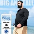 thumbnail image 4 of BRISIRA Mens Big and Tall Long Sleeve Shirts Cooling Rash Guard UPF 50+ Sun Protection, 4 of 6