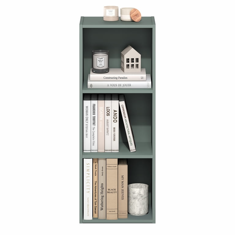 Furinno LUDER 3-Cube Bookshelf, Sage Green photo 4
