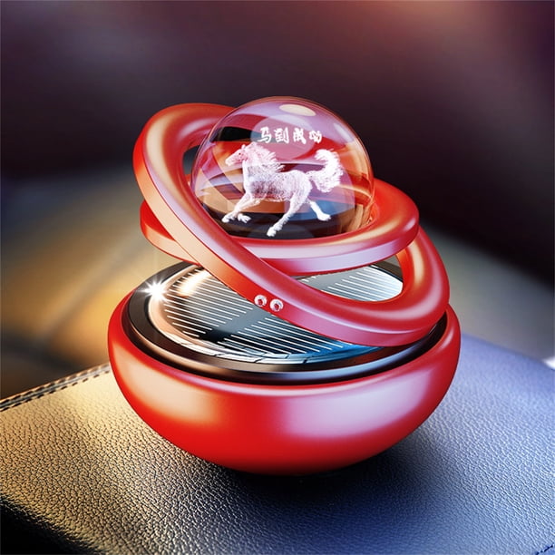 Xihbxyly Ofertas Diarias Del Dia Adornos Solaris Giratorios para Coche, Adorno de Aluminio y Suspensión En Estrella para Coche.
