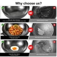 thumbnail image 5 of 12" Carbon Steel Wok Nonstick Stir-Fry Pan with Lid & Utensil Set, Works on Induction Gas Electric Open Fire for Cooking Camping, 5 of 8