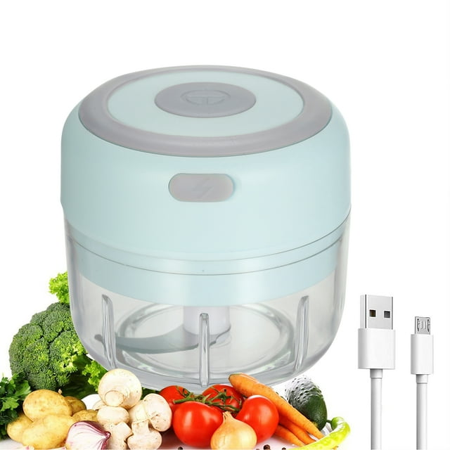 Graflsoa Moulin à Ail Électrique Compact Rechargeable par USB - Capacité de 100 ml, Puissance de 30 W, Batterie de 1200 mAh, ABS/PC/acier Inoxydable 304, Options Blanc/rose/bleu