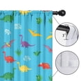 thumbnail image 4 of Blackout Kids Curtains,LightBlue Cartoon Dinosaurs Pterosaurs Pattern Childrens Insulated Curtains Set Of 2,Bedroom Essentials,Toddler Room Decor 52"x63", 4 of 5